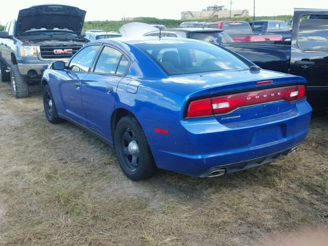 2B3CL1CG1BH590163 - 2011 DODGE CHARGER PO BLUE photo 3