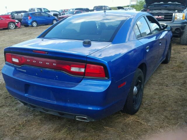 2B3CL1CG1BH590163 - 2011 DODGE CHARGER PO BLUE photo 4