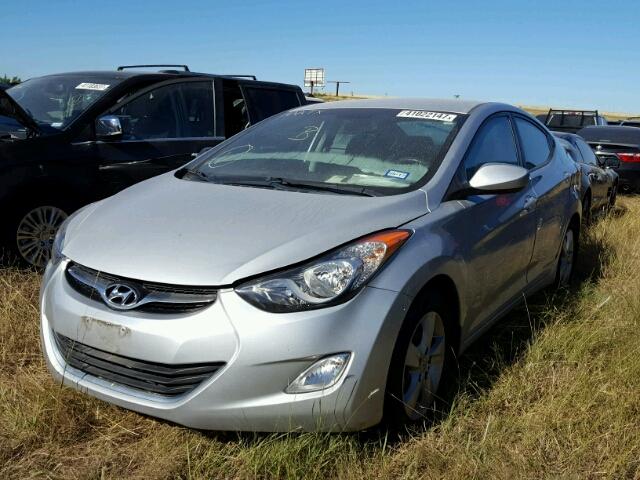 KMHDH4AE0DU571347 - 2013 HYUNDAI ELANTRA SILVER photo 2