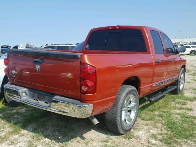 1D7HA18N78S630626 - 2008 DODGE RAM 1500 ORANGE photo 4