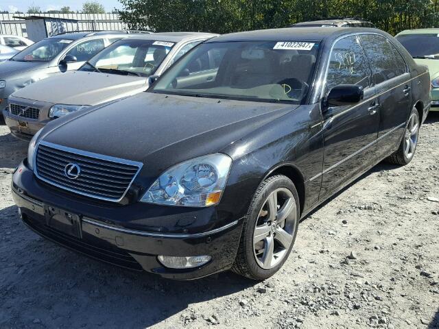 JTHBN30F620052671 - 2002 LEXUS LS 430 BLACK photo 2