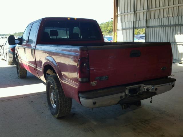 1FTNW21P84ED86011 - 2004 FORD F250 SUPER RED photo 3