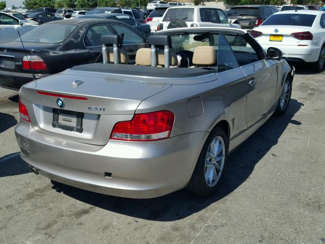 WBAUL7C58BVM80302 - 2011 BMW 128 I GOLD photo 4