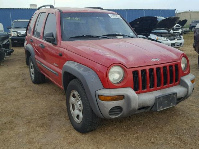 1J4GK48K14W109084 - 2004 JEEP LIBERTY RED photo 1