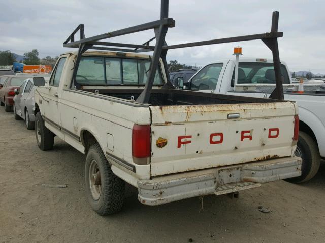 1FTEF26N0HPA33134 - 1987 FORD F250 WHITE photo 3