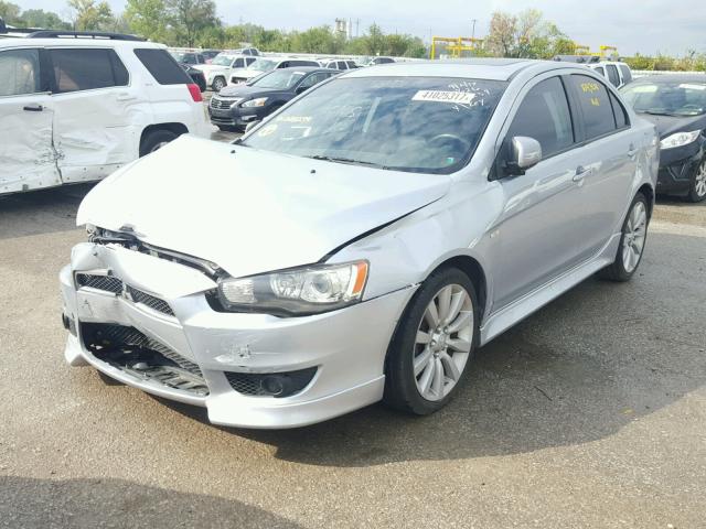 JA32U8FW6BU028239 - 2011 MITSUBISHI LANCER GTS GRAY photo 2