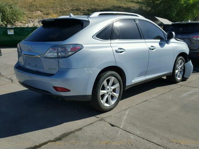 2T2BK1BA1AC004916 - 2010 LEXUS RX 350 BLUE photo 4