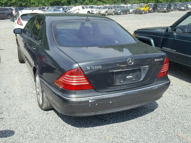 WDBNG84J04A393323 - 2004 MERCEDES-BENZ S 500 4MAT BLACK photo 3