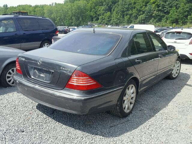 WDBNG84J04A393323 - 2004 MERCEDES-BENZ S 500 4MAT BLACK photo 4