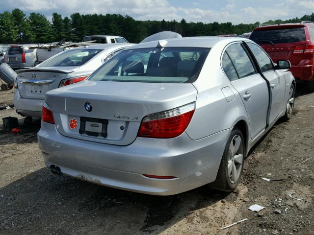 WBANV13568CZ60466 - 2008 BMW 528 XI SILVER photo 4