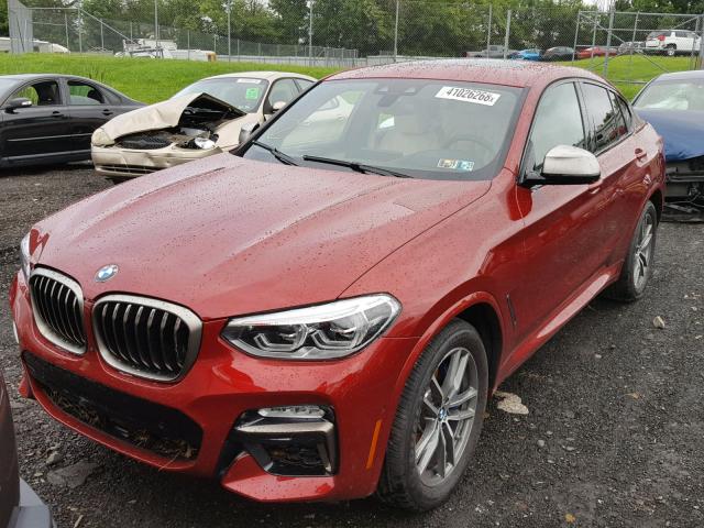 5UXUJ5C50KLA93396 - 2019 BMW X4 XDRIVE RED photo 2