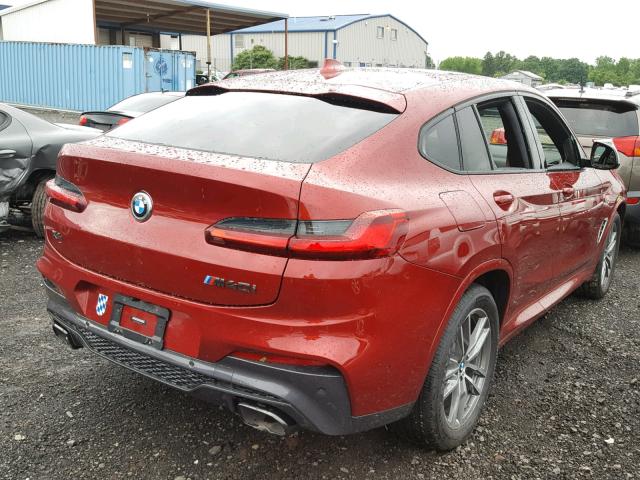 5UXUJ5C50KLA93396 - 2019 BMW X4 XDRIVE RED photo 4