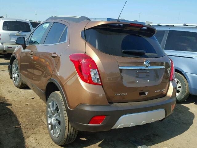 KL4CJ2SM8GB601364 - 2016 BUICK ENCORE BROWN photo 3