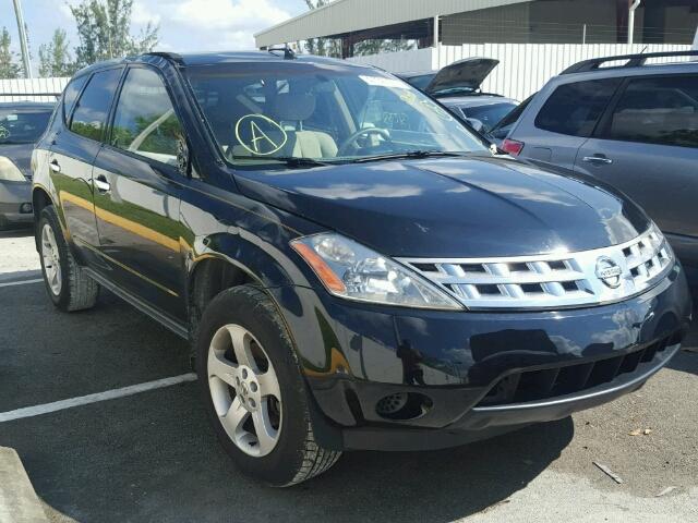 JN8AZ08T25W312421 - 2005 NISSAN MURANO BLACK photo 1