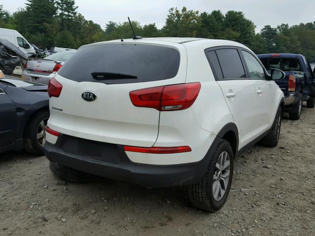 KNDPB3AC8F7712274 - 2015 KIA SPORTAGE L WHITE photo 4