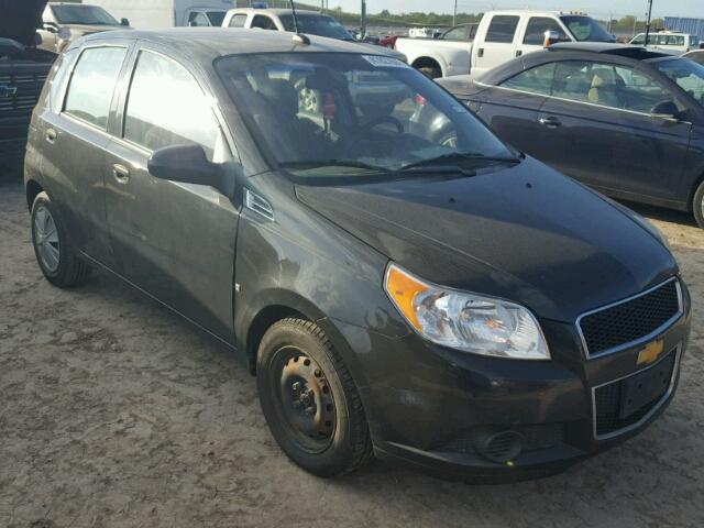 KL1TD66E59B303890 - 2009 CHEVROLET AVEO BLACK photo 1