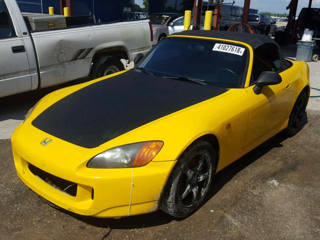 JHMAP11493T002810 - 2003 HONDA S2000 YELLOW photo 2