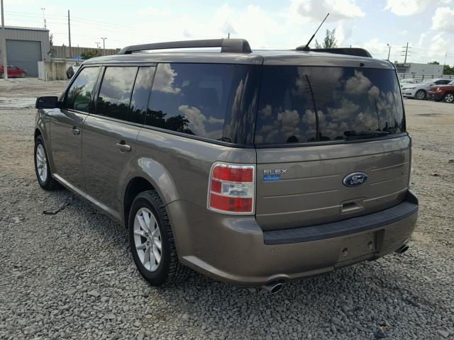 2FMGK5B85EBD18397 - 2014 FORD FLEX SE GRAY photo 3