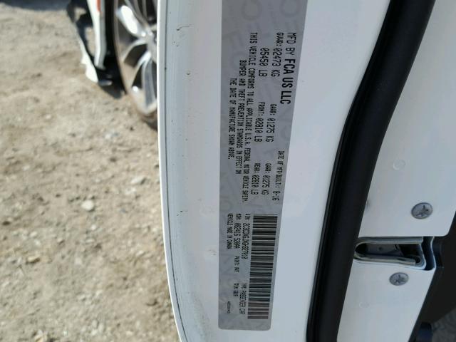 2C3CDXGJXGH327010 - 2016 DODGE CHARGER R/ WHITE photo 10