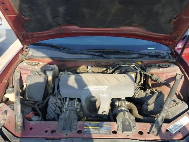 2G2WP522651205419 - 2005 PONTIAC GRAND PRIX RED photo 7