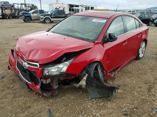 1G1PG5SB2D7234832 - 2013 CHEVROLET CRUZE LTZ RED photo 2