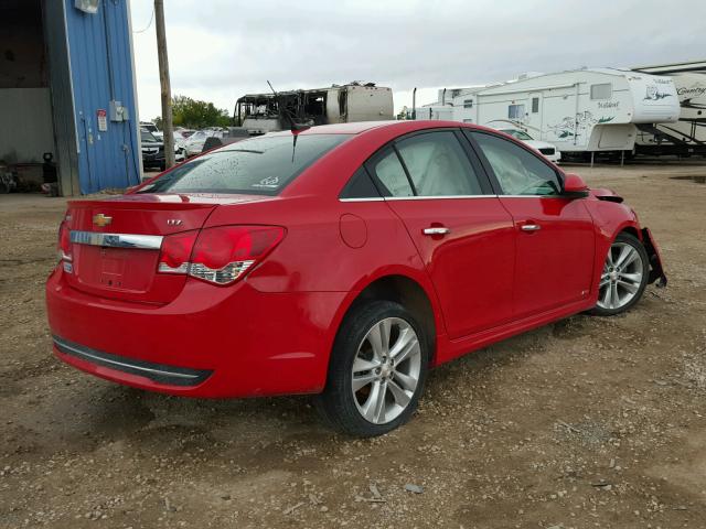 1G1PG5SB2D7234832 - 2013 CHEVROLET CRUZE LTZ RED photo 4