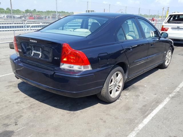 YV1RS592X62547934 - 2006 VOLVO S60 2.5T BLUE photo 4