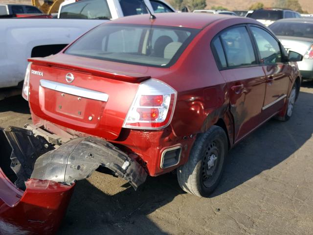 3N1AB6AP5BL633048 - 2011 NISSAN SENTRA 2.0 RED photo 4