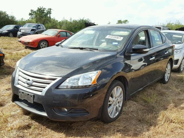 3N1AB7AP2DL680031 - 2013 NISSAN SENTRA BLACK photo 2