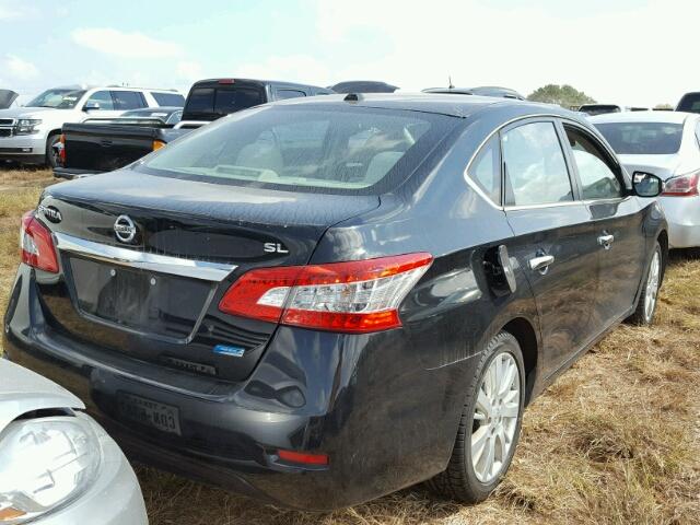 3N1AB7AP2DL680031 - 2013 NISSAN SENTRA BLACK photo 4