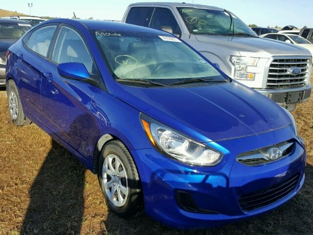 KMHCT4AEXDU390640 - 2013 HYUNDAI ACCENT BLUE photo 1