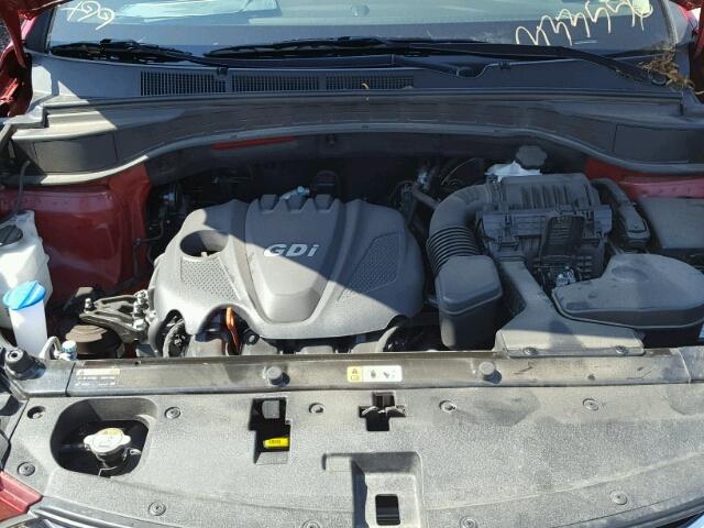 5XYZU3LB2GG333556 - 2016 HYUNDAI SANTA FE S 红色 照片 7