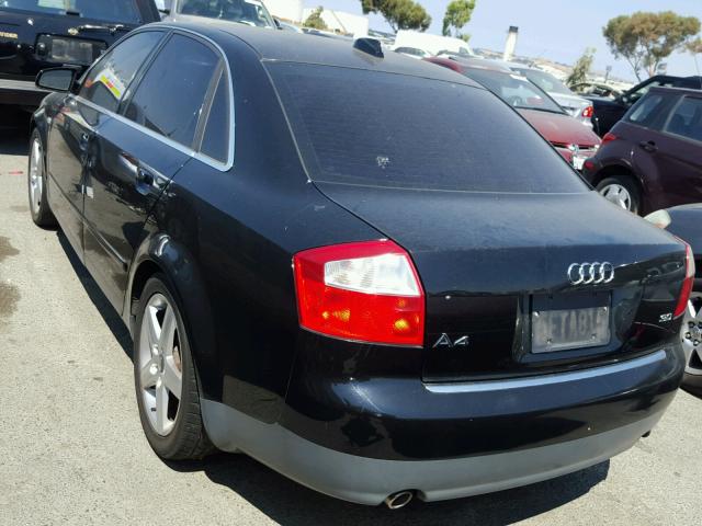 WAULT68E44A058942 - 2004 AUDI A4 3.0 QUA BLACK photo 3