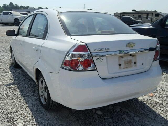 KL1TD56698B219881 - 2008 CHEVROLET AVEO BASE Biały zdjęcie 3