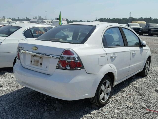 KL1TD56698B219881 - 2008 CHEVROLET AVEO BASE Biały zdjęcie 4