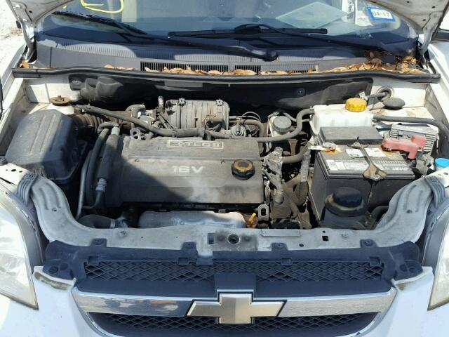 KL1TD56698B219881 - 2008 CHEVROLET AVEO BASE Biały zdjęcie 7