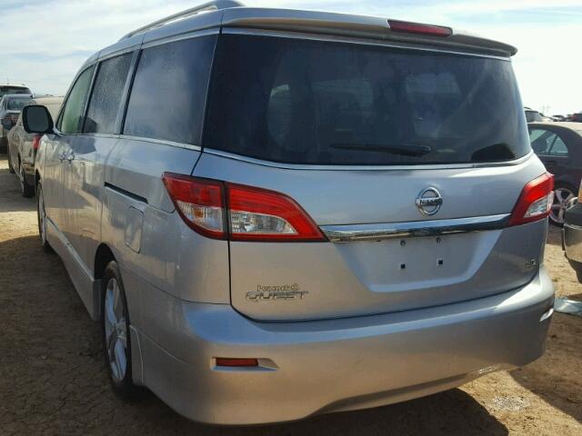 JN8AE2KP2D9060489 - 2013 NISSAN QUEST S SILVER photo 3