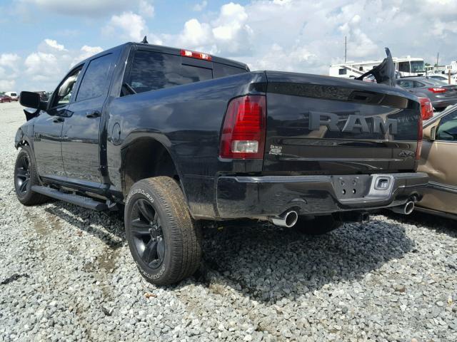 1C6RR7MTXJS130245 - 2018 RAM 1500 SPORT BLACK photo 3