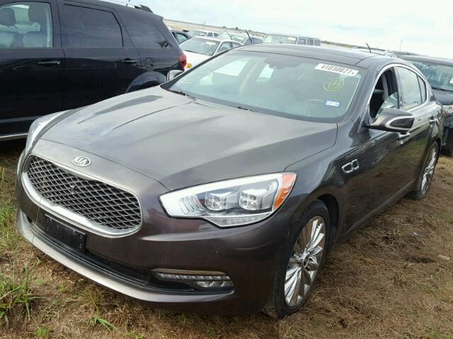 KNALW4D46F6019378 - 2015 KIA K900 BROWN photo 2