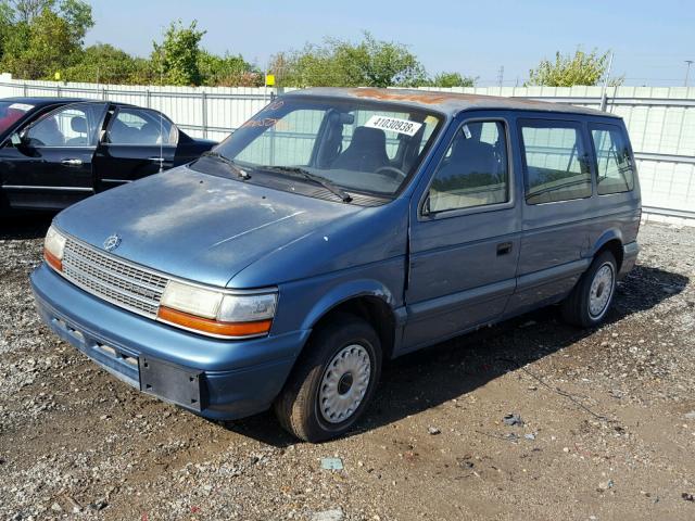2P4GH2538RR650960 - 1994 PLYMOUTH VOYAGER BLUE photo 2