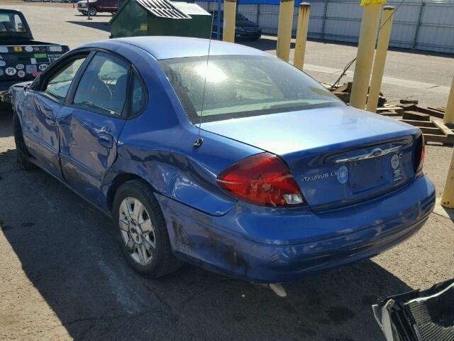 1FAFP52U42G240929 - 2002 FORD TAURUS LX BLUE photo 3