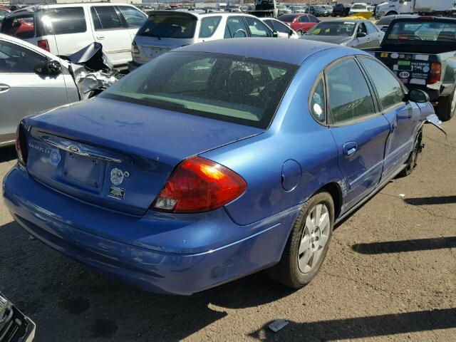 1FAFP52U42G240929 - 2002 FORD TAURUS LX BLUE photo 4