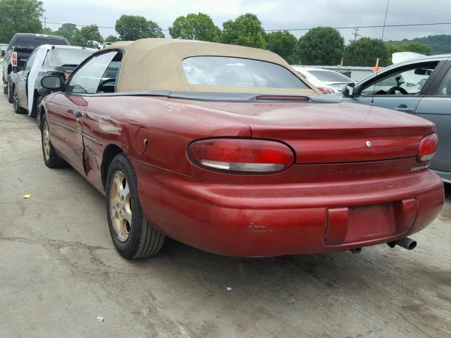 3C3EL45H6YT260599 - 2000 CHRYSLER SEBRING JX RED photo 3