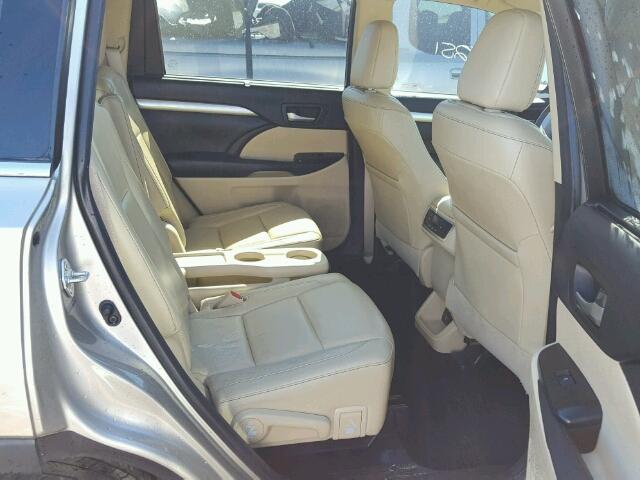 5TDKKRFH0ES029944 - 2014 TOYOTA HIGHLANDER BEIGE photo 6