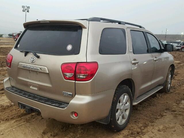 5TDZY64A78S001256 - 2008 TOYOTA SEQUOIA GOLD photo 4