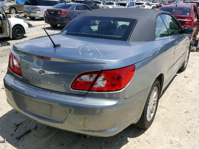 1C3LC45K48N272009 - 2008 CHRYSLER SEBRING BLUE photo 4