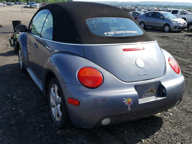 3VWCD31Y05M308438 - 2005 VOLKSWAGEN NEW BEETLE ნაცრისფერი ფოტო 3