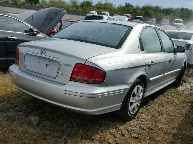 KMHWF25S93A845602 - 2003 HYUNDAI SONATA GL SILVER photo 4