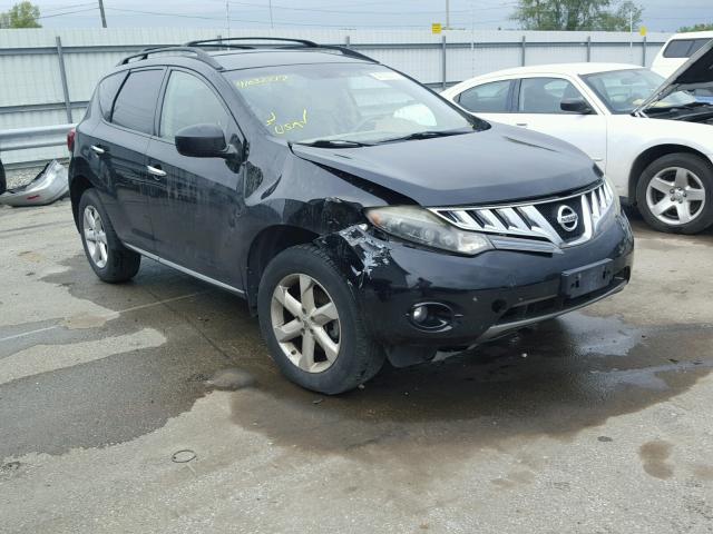 JN8AZ18W39W141989 - 2009 NISSAN MURANO S BLACK photo 1