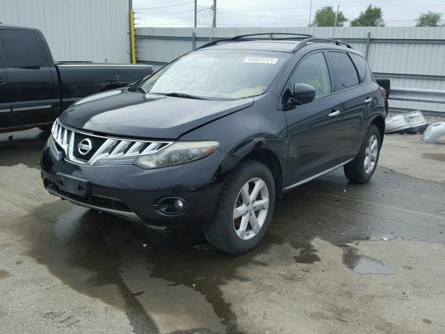 JN8AZ18W39W141989 - 2009 NISSAN MURANO S BLACK photo 2